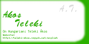 akos teleki business card