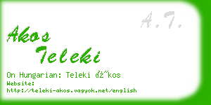 akos teleki business card